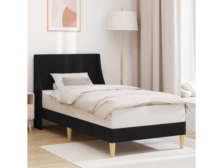 RJPLMFV Bettgestell aus Sperrholz mit Kopfteil Modernes Design, flexible Latten, Wandbefestigung, einfache Montage, einfarbiger Stoff