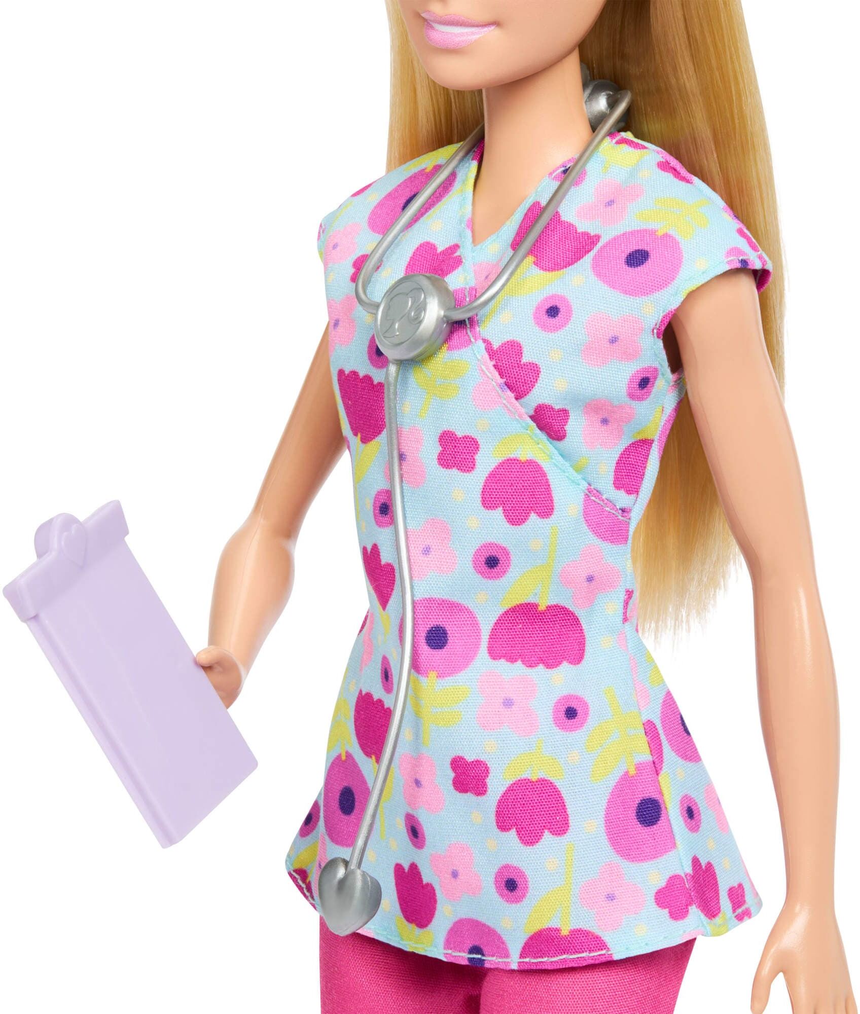 Anziehpuppe BARBIE "Barbie Nurturing Spielset - Kinderärztin", bunt, Puppen, Kinder, Anziehpuppe