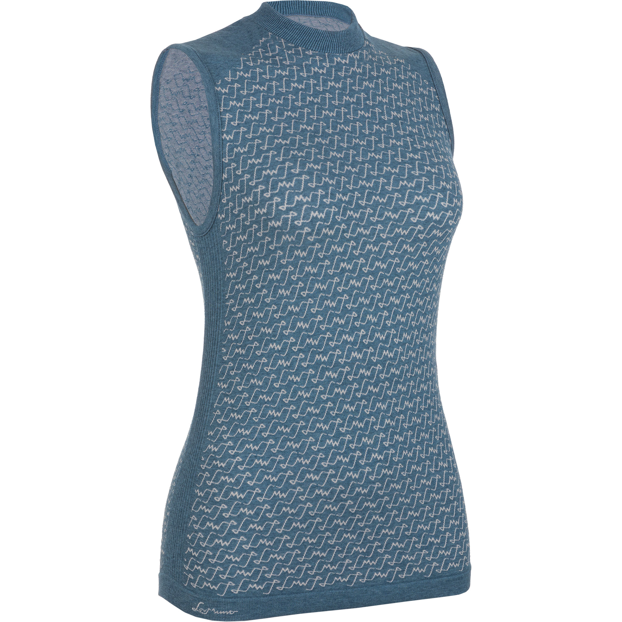 LaMunt Alice Cashmere Top Damen Kurzarm Unterhemden blau Größe XS Hautfreundlich