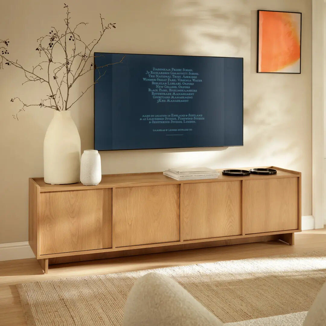 17 Stories TV Stand for TVs up to 65" Oak Caramel 65"