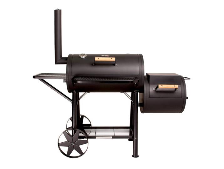 Taino Smoker Yuma, Schwarz, Metall, 170x145x80 cm, Grills, Holzkohlegriller