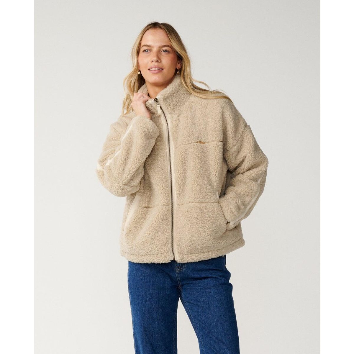 RipCurl Cala Nights Sherpa Jacket natural (0031) S 02VWJA-0031-S