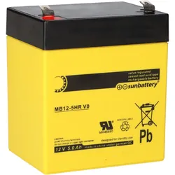 AGM Ersatzakku 12V 5,4Ah für SSB SBH190-12 – SUN Battery kompatibel