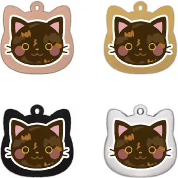 Inspire Curations PawPrint Personalized Stainless Steel Pet ID Tag 13 rose