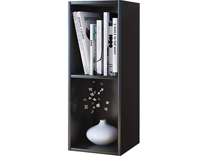 VCM Standregal 34x30x72 cm 2 Fächer Holzwerkstoff für CDs und DVDs