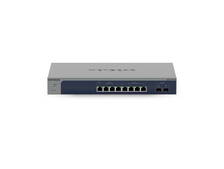 NETGEAR 8-Port Multi-Gigabit/10G Ethernet Smart Switch with 2 SFP+ Ports (MS510TXM), Géré, L2+, 10G Ethernet (100/1000/10000), Grille de montage MS510