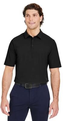 Devon & Jones DG110 Men's CrownLux Performance Windsor Welded Polo Shirt in Black size Small   75% nylon, 25% spandex warp knit