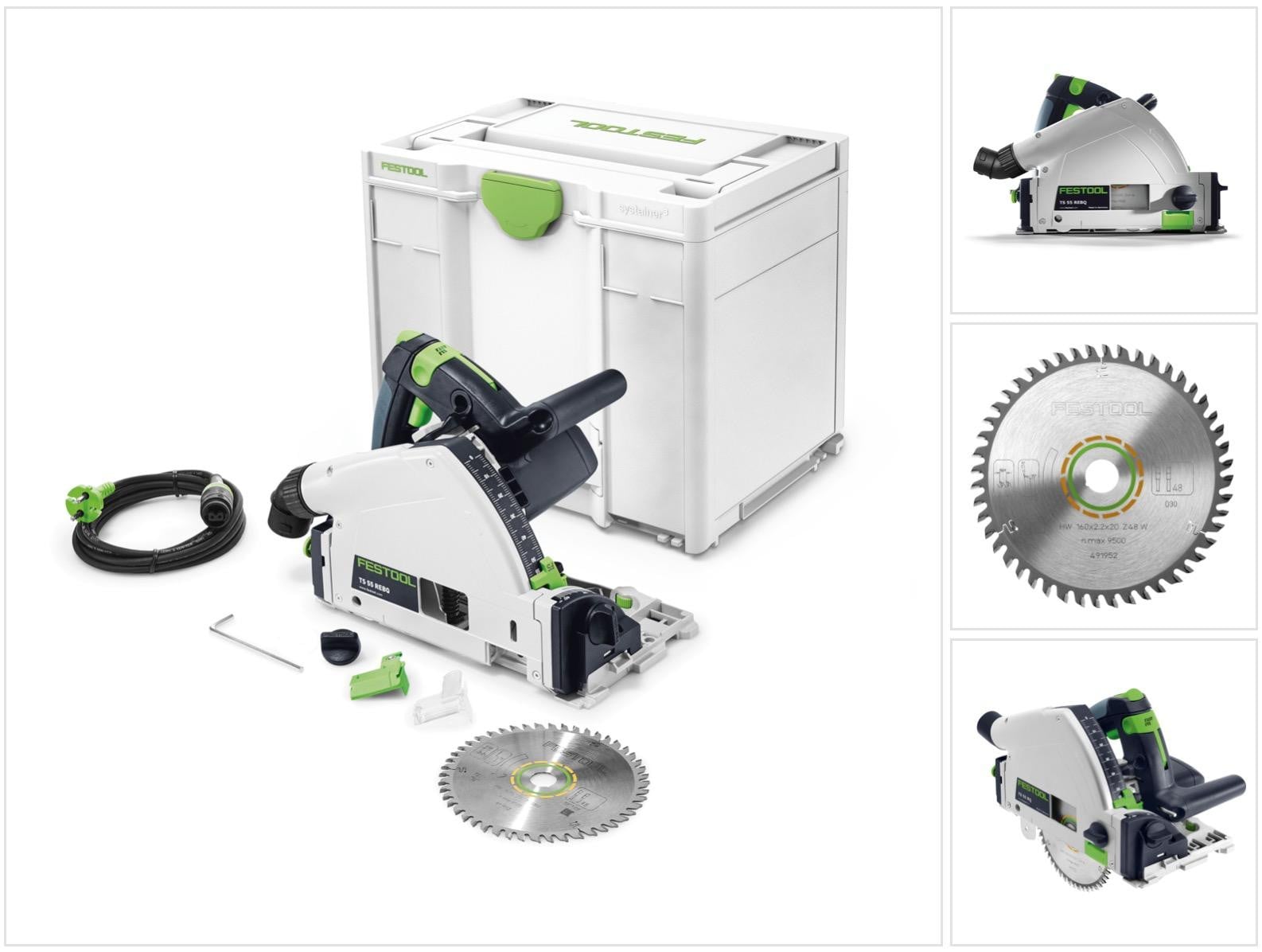 Festool TS 55 REBQ-PLUS invalcirkelzaag 1200 W 160 mm met SYS3