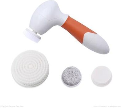 Everyday Crate 4 In 1 Electric Facial Cleansing Brush & Deep Pore Skin Care Device orange