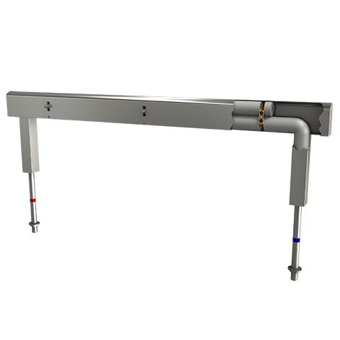 KWC Aquarotter GmbH KWC Aquarotter Armatureneinh., Edst., doppelreihig, 8 Waschplätze, 2800 mm, Wasserans un., 203006497 2030064977