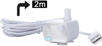 Inspire Curations FreshFlow USB Water Fountain Replacement Pump For Pets white With Light