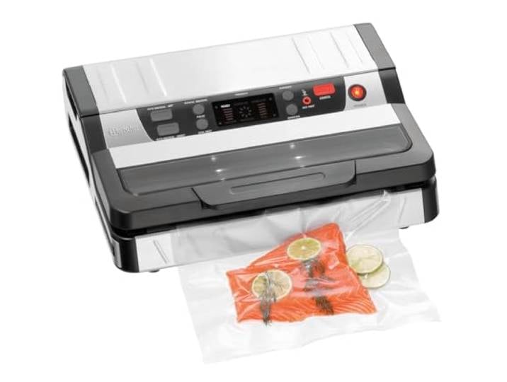 Bartscher Vakuumiergerät 315/20L – für Gastronomie, elektronisch mit Vakuumbehälterfunktion, Edelstahl/Kunststoff, Schweißstab 315 mm, inkl. Folienrolle