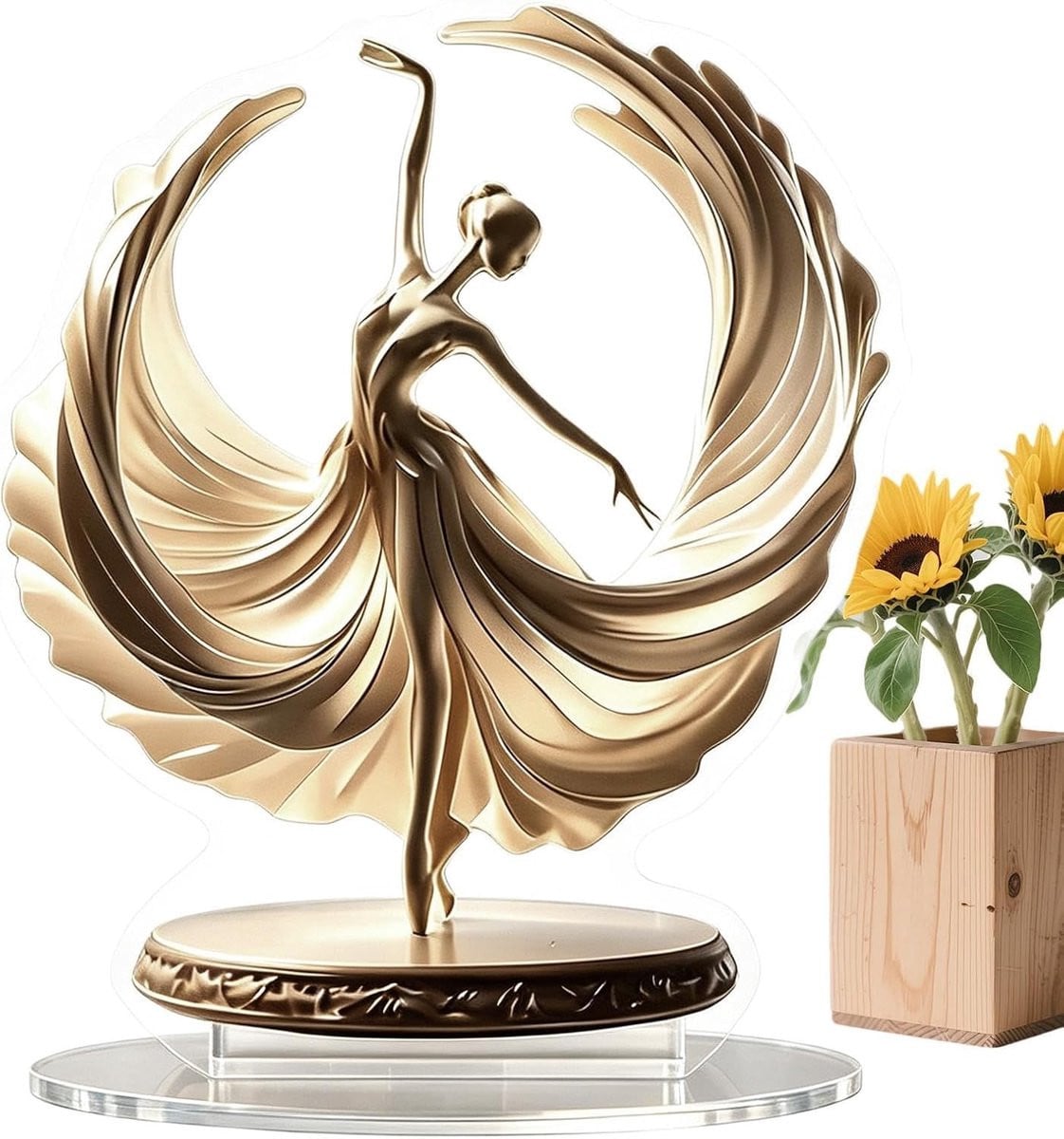 Helder Ballet Beeldje Danseres Decoratie Breedte: 20 cm