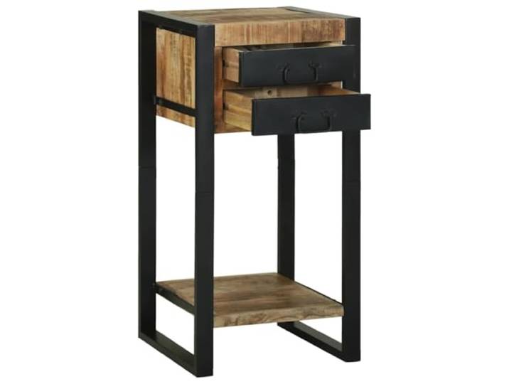 HKLGBVCR Beistelltisch, Braun, 40 x 40 x 80 cm, Mangoholz, massiv