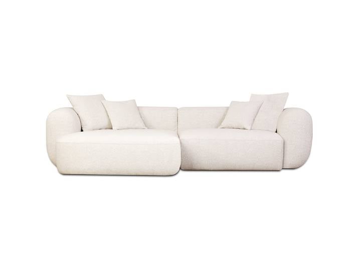 Modulares Ecksofa Baomi, L-förmig, linksseitig, cremefarben,