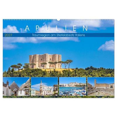 Apulien - Traumregion am Stiefelabsatz Italiens (Wandkalender 2027 DIN A2 quer), CALVENDO Monatskalender