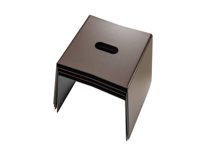 Nouvel Hocker Cozy Rost-Look mit Kissen 42 × 46 × 40 cm