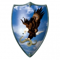 holzspielerei Ritterschild - Adler mit Schlange 279423