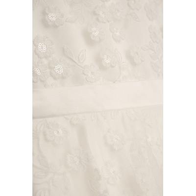 Partykleid DANAMADE "DANAMADE Dress DDOMENIKA", Mädchen, Gr. 146, EURO, weiß (ivory), Obermaterial: 100% Polyester. Futter: 100% Polyester, Kleider Partykleid