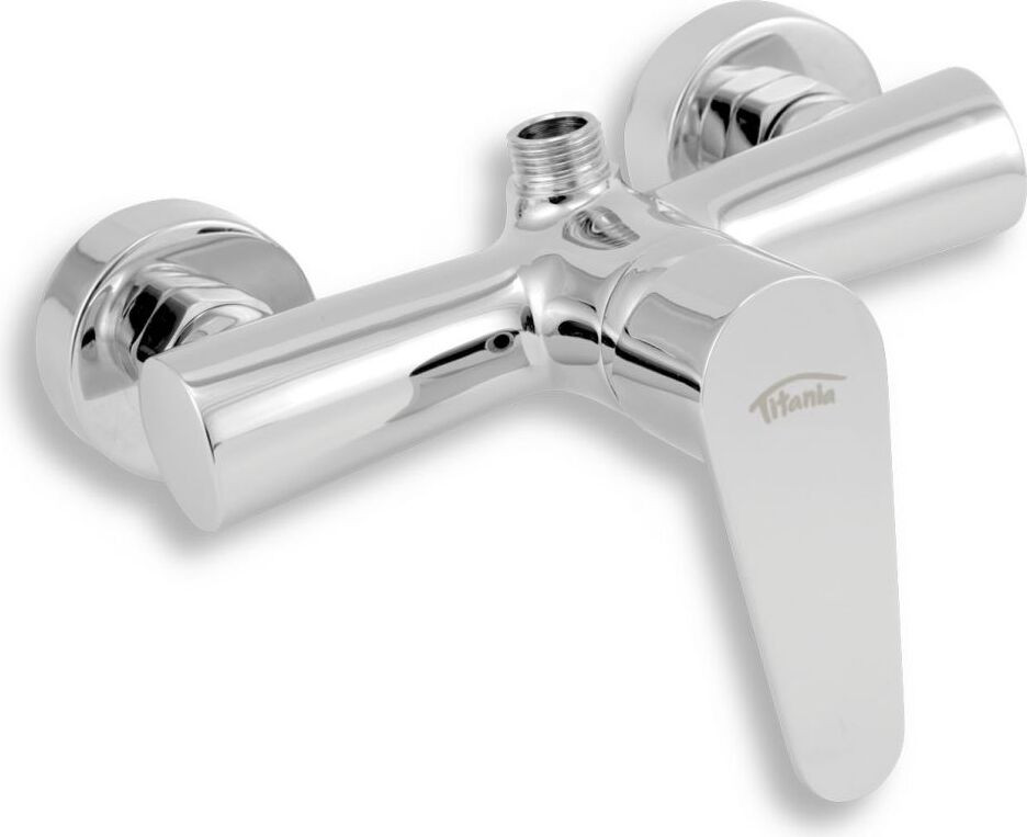 Titania Fresh Douchekraan met bovenuitloop en draaibare uitloop, chroom, 150mm