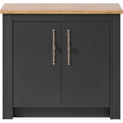 Unterschrank OTTO HOME "KS-Westminster", grau (grau dunkel), B:100cm H:92cm T:60cm, Schränke, Unterschrank, im romantischen Landhausstil, Breite 100 cm, exclusiv by Otto