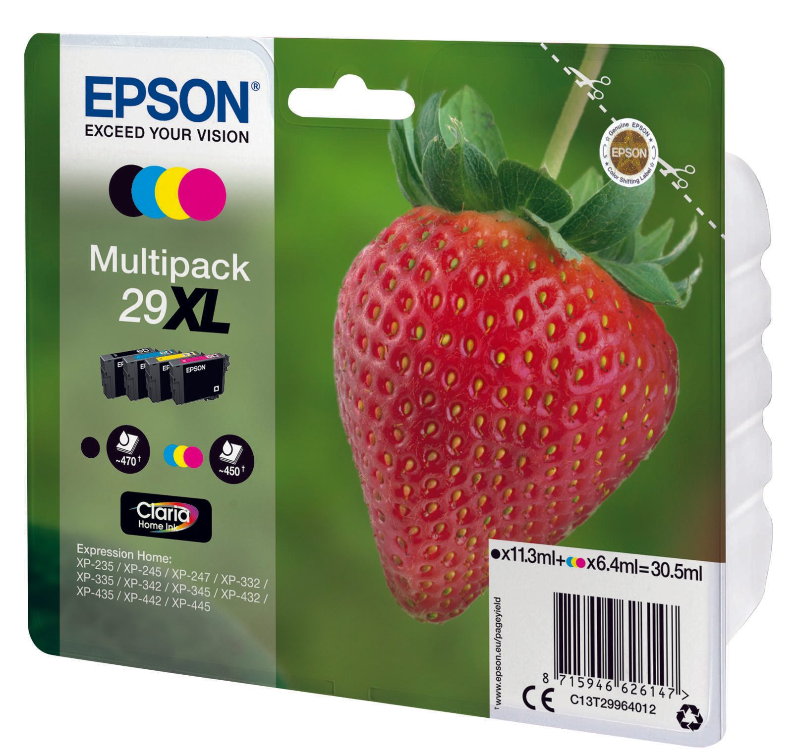 Epson Original 29XL Erdbeere Druckerpatronen - 4er Multipack (C13T29964012)