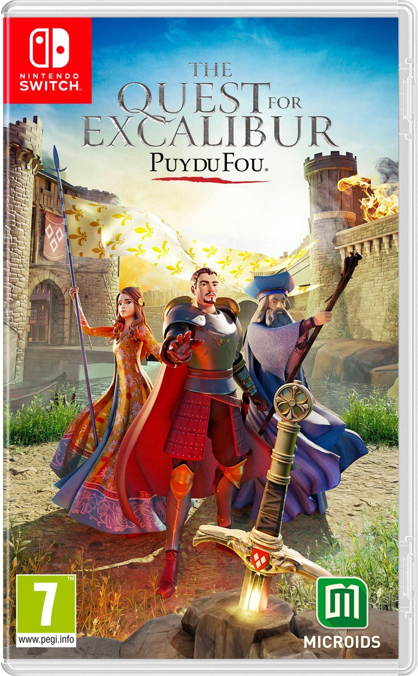 Microids The Quest for Excalibur - Puy du Fou for Nintendo Switch (Game Cartridge) - Nintendo Switch Game - Family-Friendly Action Adventure