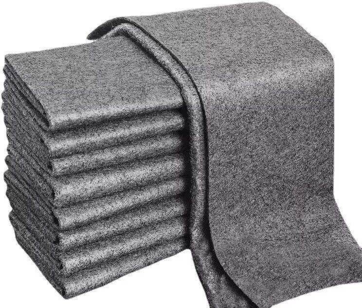 INF 5er-Pack Mikrofasertücher zur Glasreinigung, fusselfrei, streifenfrei, schwarz 30 cm