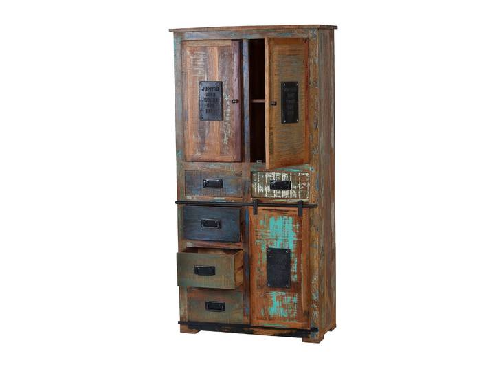 SIT Möbel JUPITER Schrank recyceltes Altholz mit Metall