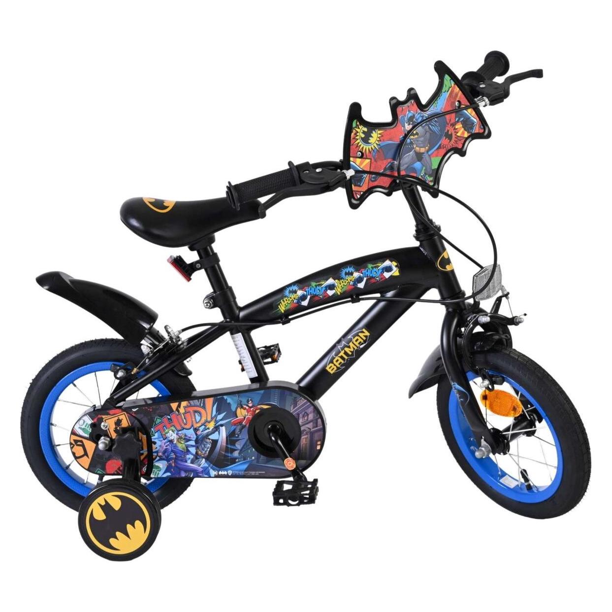 Volare Batman Kinderfahrrad - Jungen - 12 Zoll - Schwarz - Zwei Handbremsen (12") (64342789)
