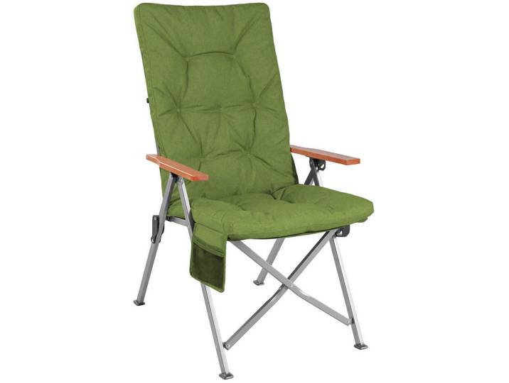 Modante Camping-Klappstuhl, Grün, Silberfarben, Metall, eckig, 56x109x71 cm, klappbar, Getränkehalter, faltbar, Freizeit & Co, Camping, Campingsessel