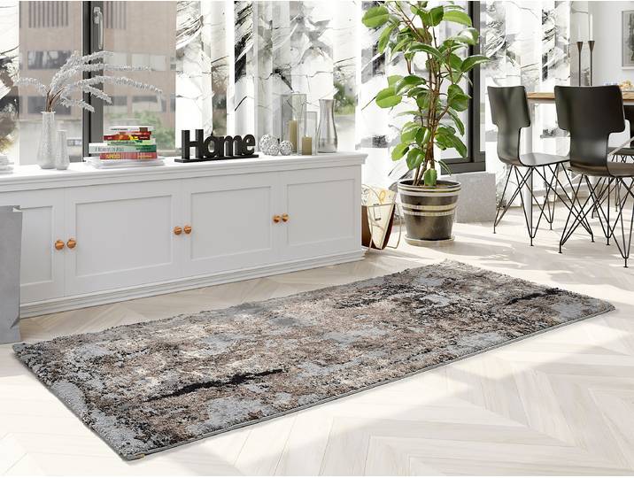 Läufer Echo Stream 80 x 300cm Braun/Grau/Grau/Braun