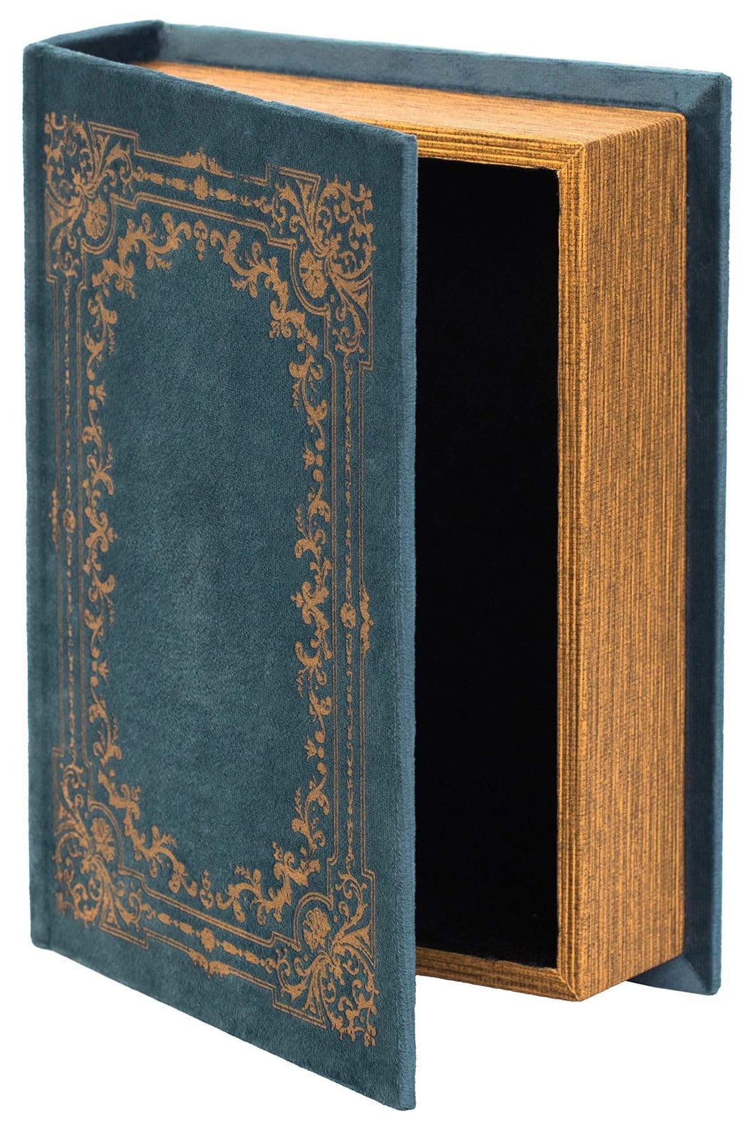 Decoratieve vintage opbergdoos in de vorm van een boek