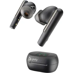 Poly Voyager Free 60 UC Carbon Black Earbuds + BT700 USB-C Adapter + Touchscreen-Ladeetui