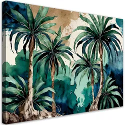 WANDBILD tropische palmen landschaft natur