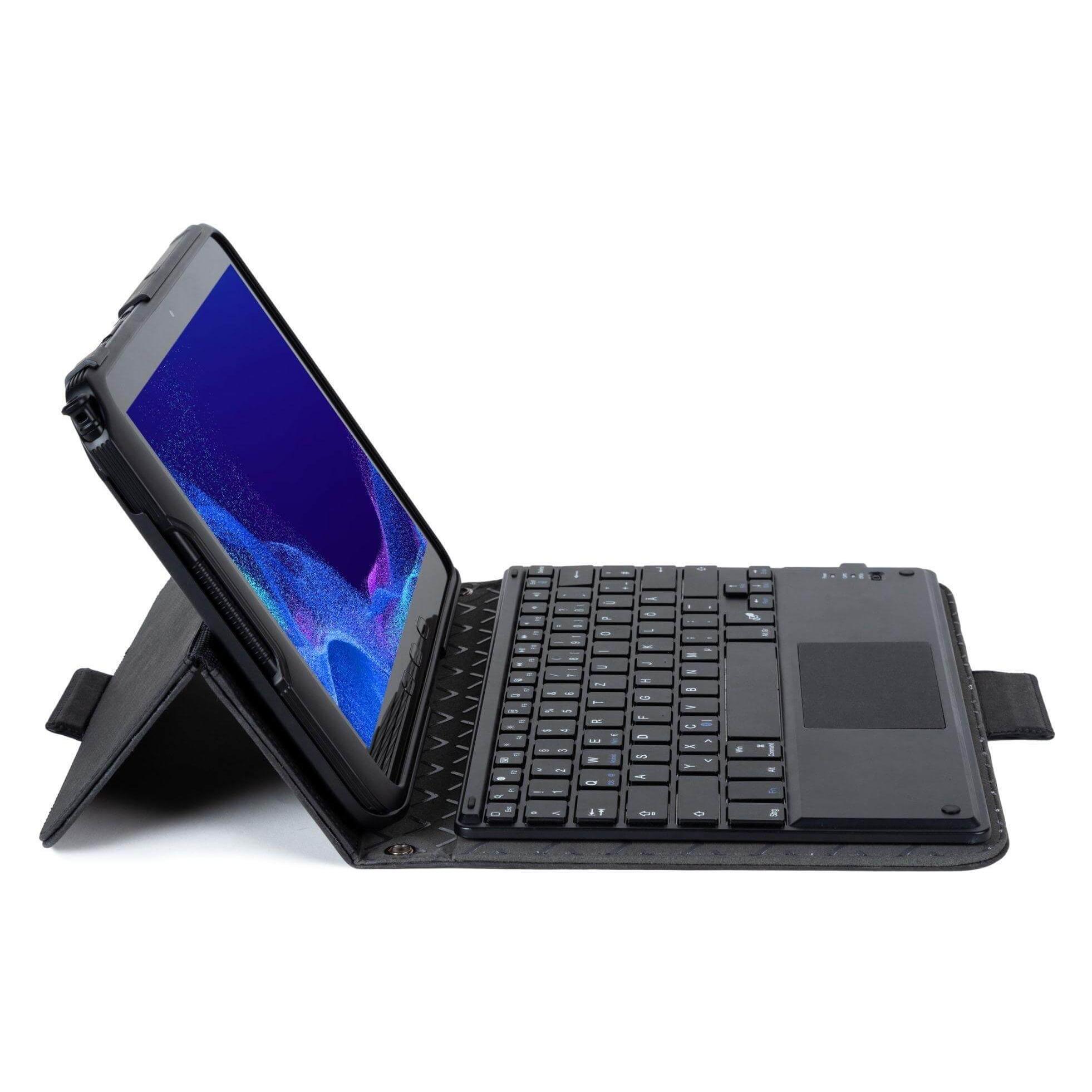 B2Bworkplace Tastatur-Hülle VERDE, für SAMSUNG Galaxy Tab Active 4 Pro, Black, Deutsch (DE, Samsung Galaxy Tab Active 4 Pro, Samsung Galaxy Tab Active 5 Pro) (300252)