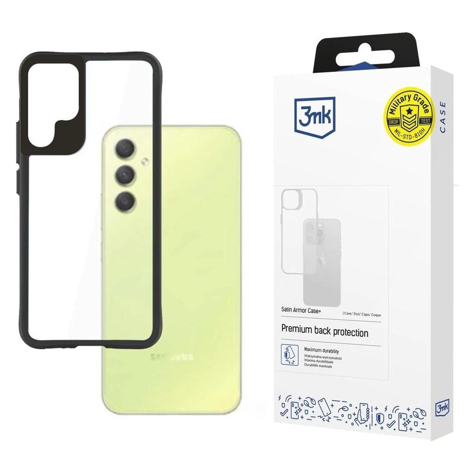 3MK Hülle für Samsung Galaxy A34 5G Serie Satin Armor Hülle+ - schwarz (Samsung Galaxy A34 5G) (3mk Satin Armor Case+(81)-0)