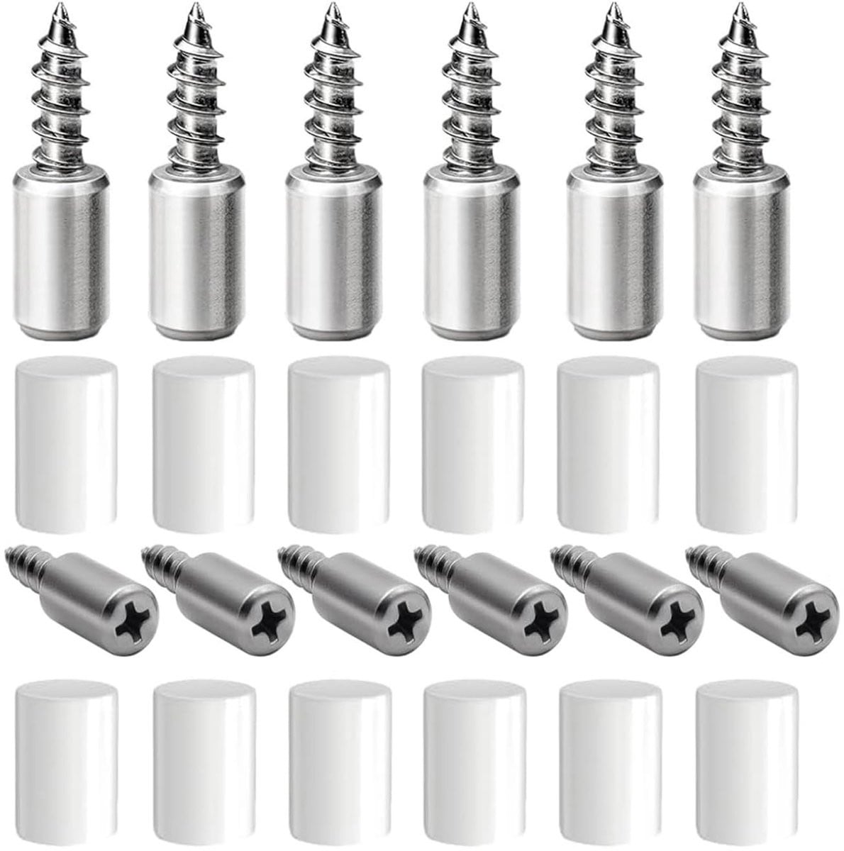 Dailygoods Plankdragers 50 stuks met rubberen bescherming, diameter 7,5 mm, voor kasten en meubels
