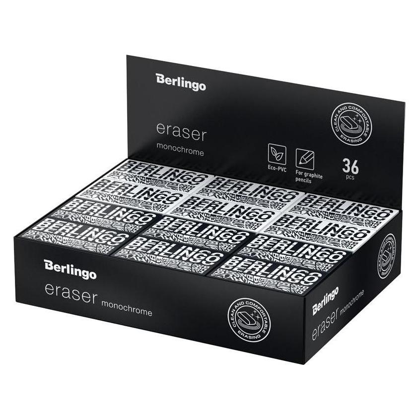 Berlingo Monochromer rechteckiger Radiergummi (36 Stück) (497574)