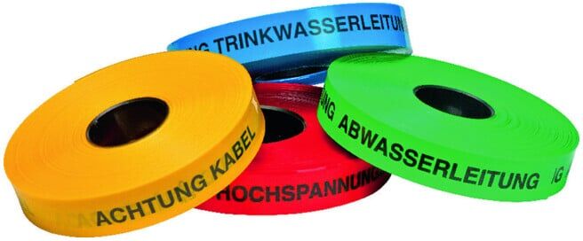KELMAPLAST Ruban de signalisation de tranchée 250 m câble basse tension jaune (1001500400250010100101000)