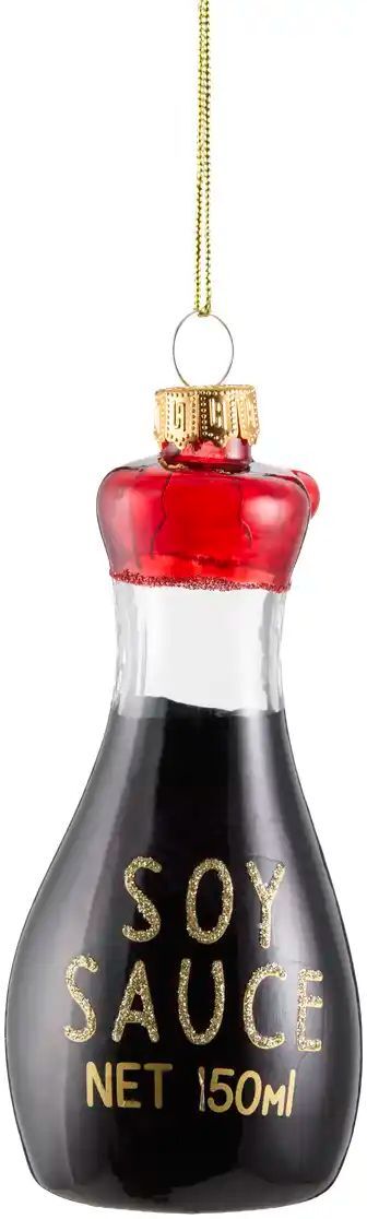 HOME STORY Baumschmuck Soya Sauce   ¦ braun ¦ Glas ¦ Maße (cm): H: 11  Ø: 5