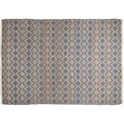 Tom Tailor Handwebteppich Smooth Comfort geometric grau 65 x 135 cm