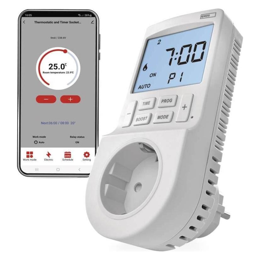 Emos GOSMART THERMO & SWITCH SOCKET P56601SH (54590878)
