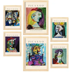 POSTER Set Mit 6 Picasso 2 Sammlung A3 & A4 Rahmen Aus Hellem Holz