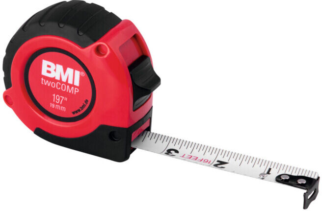 Bmi Mètre-ruban twoCOMP lecture en pouces, Longueur ruban: 396 Pouces (462220 396)