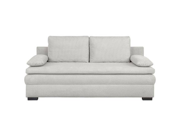 Carryhome Schlafsofa, Hellgrau, Kunststoff, 2-Sitzer, Füllung: Schaumstoff, Silikon,Schaumstoff, Silikon, 195x93x83 cm, Liegefunktion, Schlafen auf Sitzhöhe, Rücken echt, Wohnzimmer, Sofas & Couches, Schlafsofas, Schlafsofas mit Bettkasten