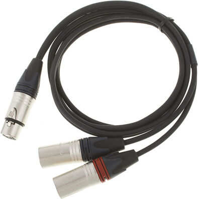 pro snake Stereo Y-Cable 1,5 Schwarz