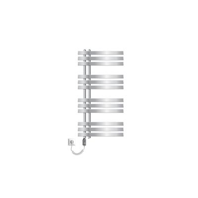 LuxeBath Elektrischer Badheizkörper Iron EM 500x1000mm Chrome mit Heizstab 600W und Thermostat Handtuchheizkörper Handtuchwärmer
