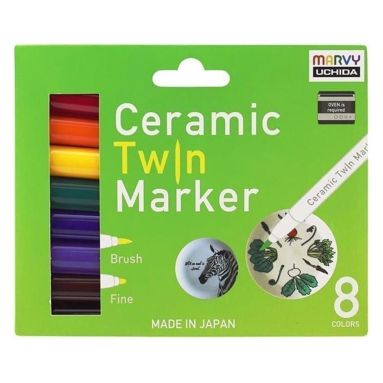 Marvy Marker für Keramik und Porzellan. 8 Grundfarben (46020960)