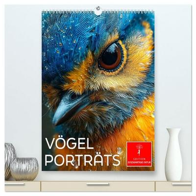 Vögel Porträts (hochwertiger Premium Wandkalender 2027 DIN A2 hoch), Kunstdruck in Hochglanz